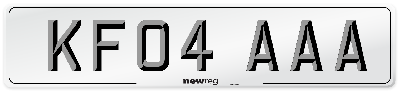 KF04 AAA Number Plate from New Reg